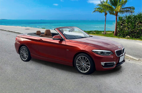 ☆OKIREN特別価格！！！☆那覇・豊見城市内無料送迎付き！☆BMW220iコンバーチブル　オレンジ