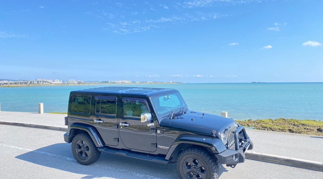 ジープ　ラングラー　5人乗り　マッドタイヤ　安心な免責補償込み！　交通費キャッシュバック（空港から）